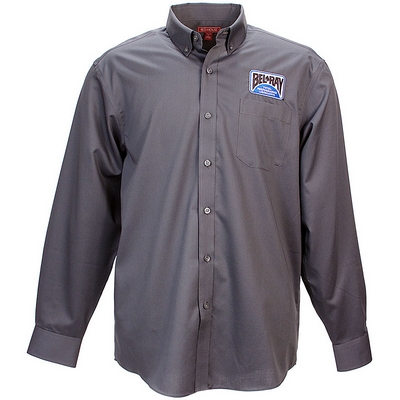Bel-Ray Mens Long Sleeve Button Down - Grey