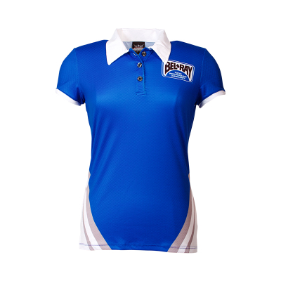 Bel-Ray Women's Polo Pit Shirt - Blue/White